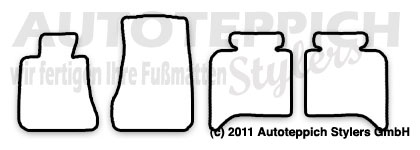 Schnittmuster Fussmatten BMW_5er_E28_5er_81-87 Das Schnittmuster fuer Fussmatten BMW_5er_E28_5er_81-87