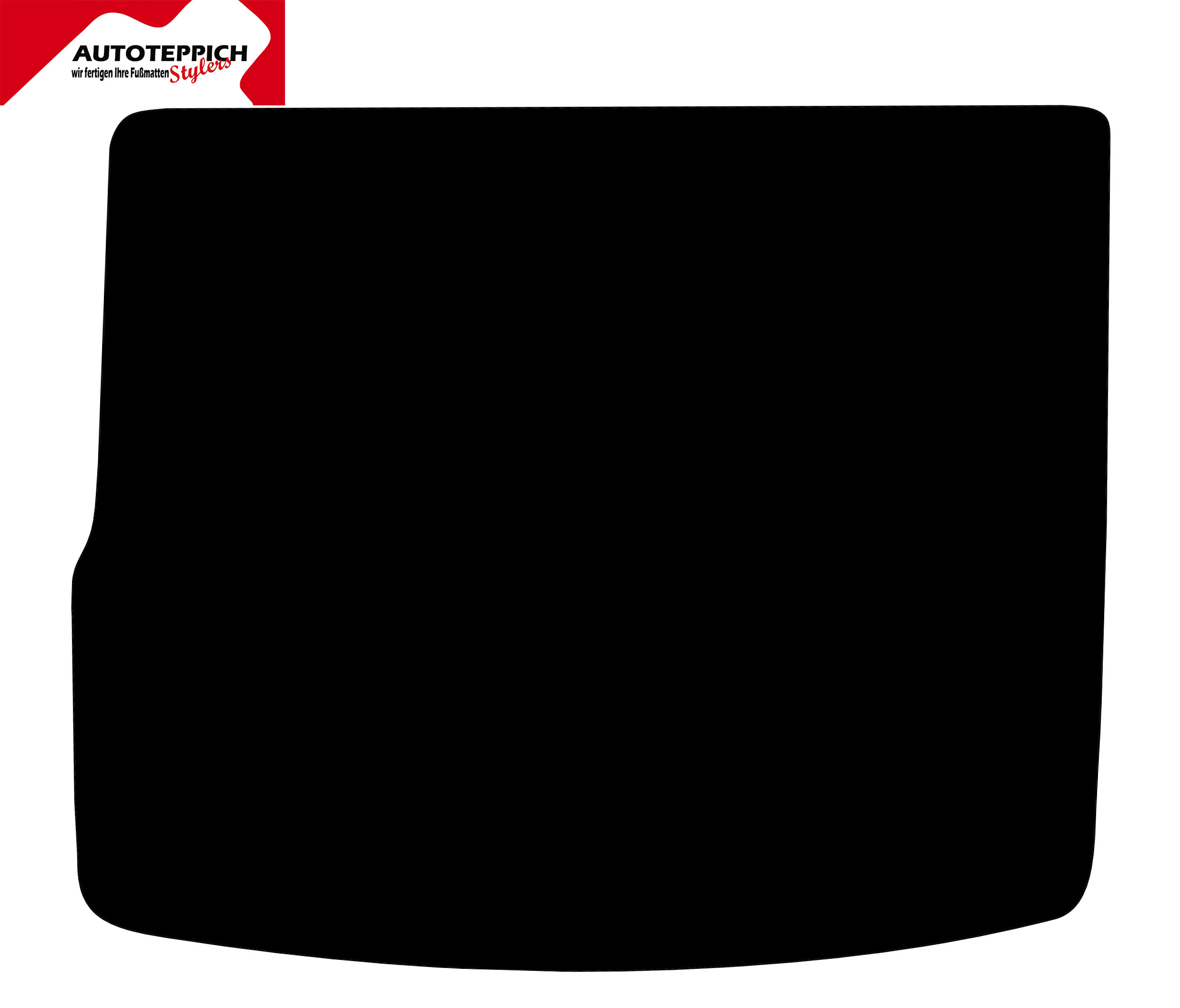 Eine Kofferraummatte in schwarz für VW Touareq 2