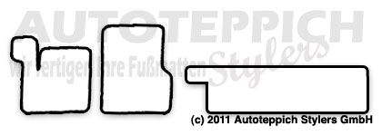 Das Schnittmuster für Fussmatten Renault Espace3_TypeJE_97-02