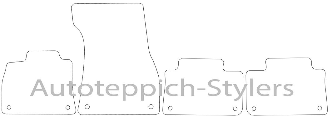 Fußmatten für Audi Q8 55 e-tron Facelift 2022-2025 4-teiliges Set