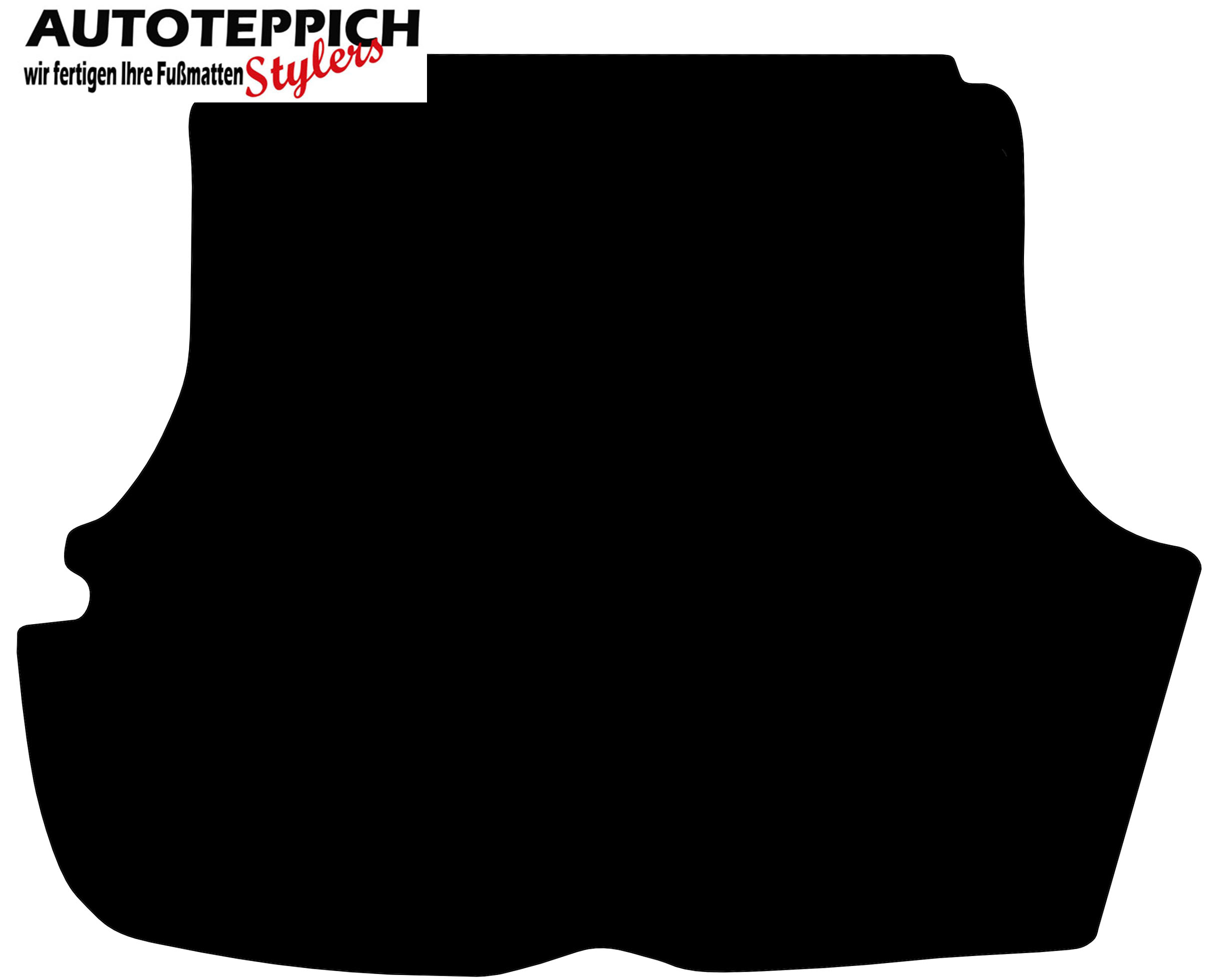 Kofferraum Alfa 1300 GT Junior schwarz Eine Kofferraummatte für Alfa 1300 GT Junior in schwarz.