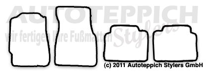 Schnittmuster Fussmatten Honda Civic 5.Gen. Cope EJ2 EG4_1994 Das Schnittmuster für Fussmatten Honda Civiv Coupe 5.Gen. EJ2 EG4_1994