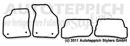 Schnittmuster Fussmatten VW Passat_B5_3BG_00-05 Das Schnittmuster für Fussmatten VW Passat_B5_3BG_00-05