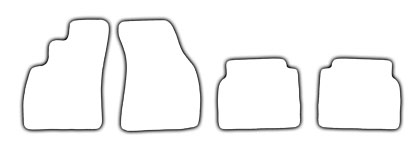 Das Schnittmuster für Fussmatten Hyundai Santa Fe SM_2000-2006