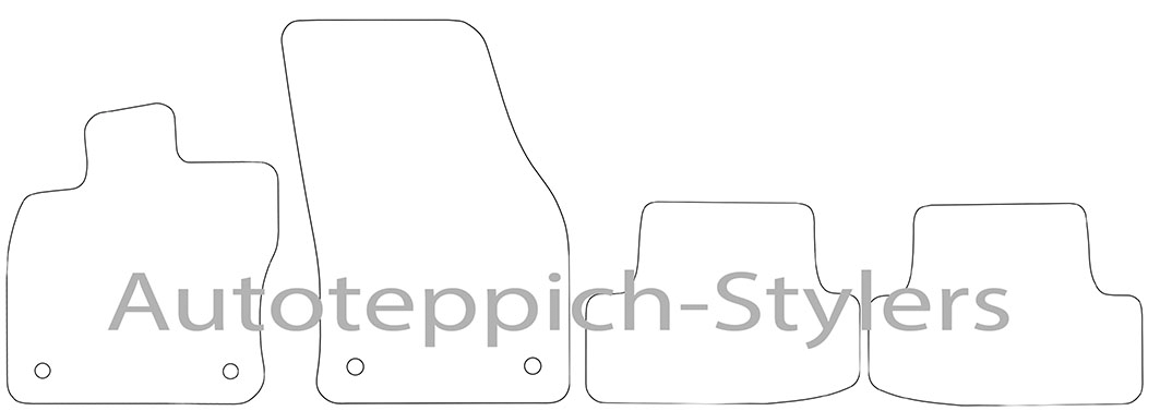 Fußmatten für Audi Q2 GA ab 2016- 4-teiliges Set