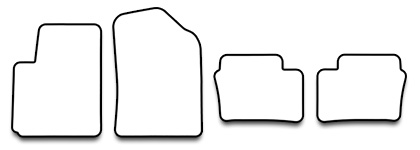 Schnittmuster Fussmatten Peugeot 4008 2012 Das Schnittmuster für Fussmatten Peugeot 4008 2012