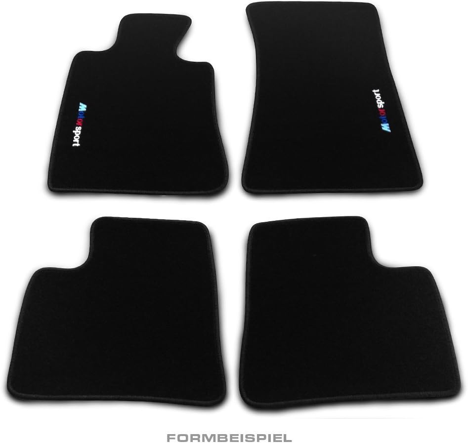 Fussmatten M-Motorsport Beispiel Ein Fussmatten Set mit M-Motorsport stick fuer BMW Modelle als Beispiel.