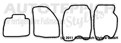 Schnittmuster Fussmatten Honda 8.Gen. FLH 5T_2005- Das Schnittmuster für Fussmatten Honda Civic 8.Gen. FLH 5T_2005-