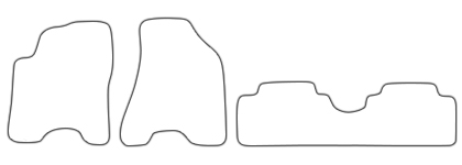 Das Schnittmuster für Fussmatten Kia Sportage JE_2004-2010