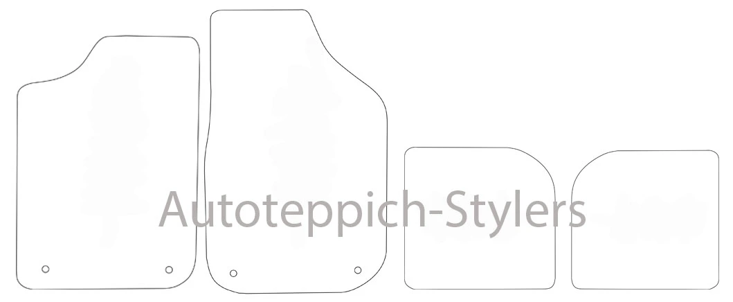 Fußmatten für Audi 200 20V 1989-1990 4-teiliges Set