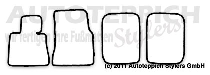 Schnittmuster Fussmatten RollsRoyce Phantom_03- Das Schnittmuster für Fussmatten RollsRoyce Phantom_03-