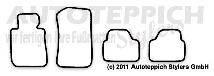 Schnittmuster Fussmatten BMW_X1_E84 Das Schnittmuster fuer Fussmatten BMW_X1_E84