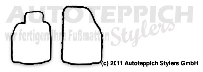 Schnittmuster Fussmatten Porsche Boxter_987_2tlg_04- Das Schnittmuster für Fussmatten Porsche Boxter_987_2tlg_04-