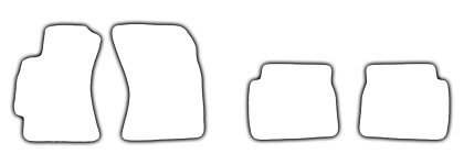 Das Schnittmuster für Fussmatten Subaru Forester_3_SH_08-12