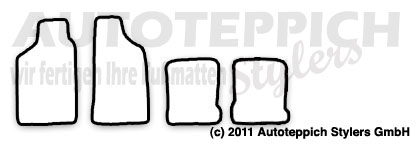 Schnittmuster Fussmatten VW Passat_B2_32B_80-88 Das Schnittmuster für Fussmatten VW Passat_B2_32B_80-88
