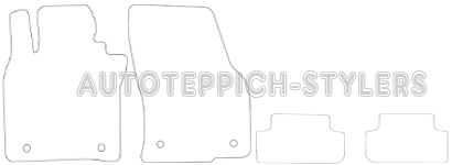 Fußmatten für Audi Q3 Typ F3 2018-2025 4-teiliges Set
