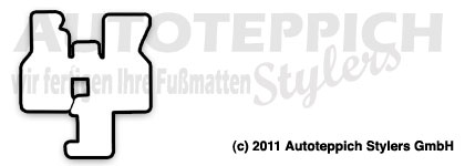 Schnittmuster Fussmatten VW T4_1tlg_90-03 Das Schnittmuster für Fussmatten VW T4_1tlg_90-03