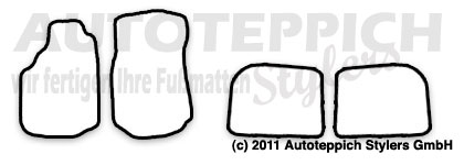 Fußmatten für Audi 100 C4 Typ 4A 1990-1994 4-teiliges Set