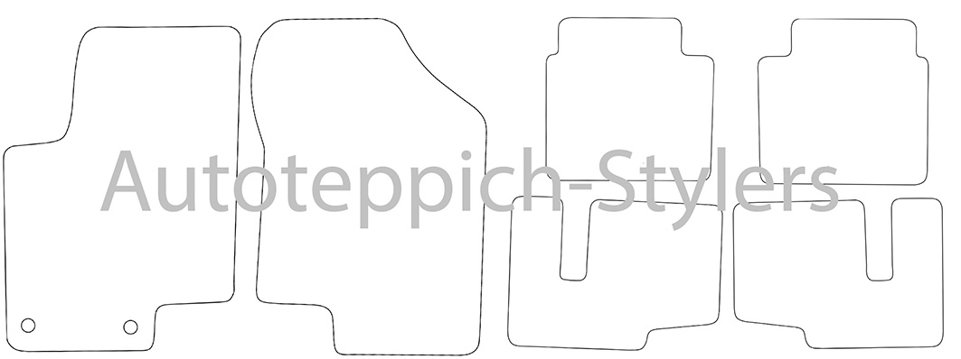 Fußmatten für DFSK Fengon 600 + DFSK Fengon E5 ab Baujahr 2024- 6-teiliges Set