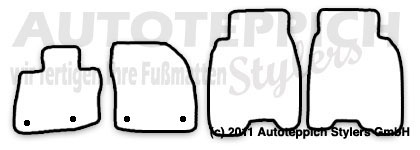 Schnittmuster Fussmatten Honda Civic 8.Gen. FK2_2006- Das Schnittmuster für Fussmatten Honda Civic 8.Gen. FK2_2002-