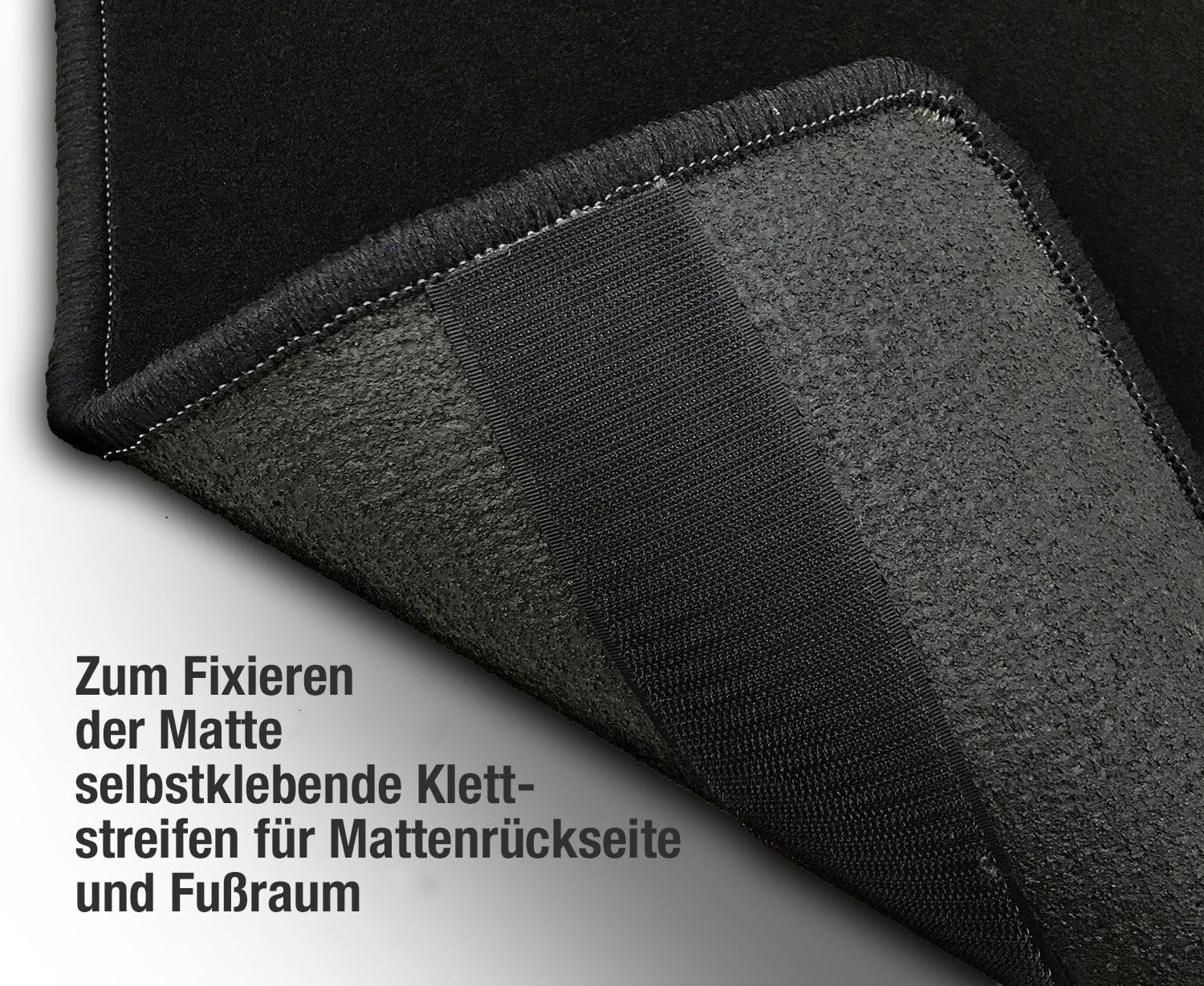 Klett Halter Fussmatten Ein Klettstreifen unter einer Fussmatten zum befestigen der Automatten im Fahrzeug.