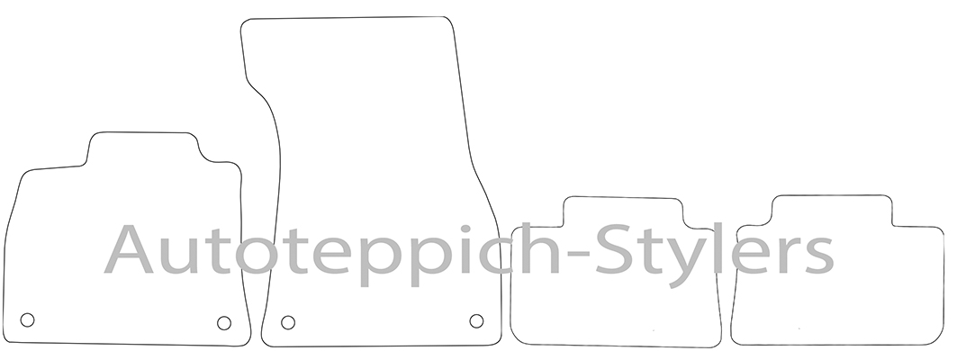 Fußmatten für Audi Q8 e-tron GE  2018-2025 4-teiliges Set