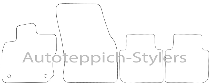 Fußmatten für VW Tayron Baujahr ab 2024- 4-teiliges Set