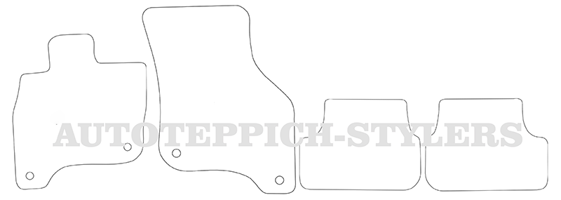 Fußmatten für VW Golf 7 e-Golf Baujahr 2014-2020 4-teiliges Set