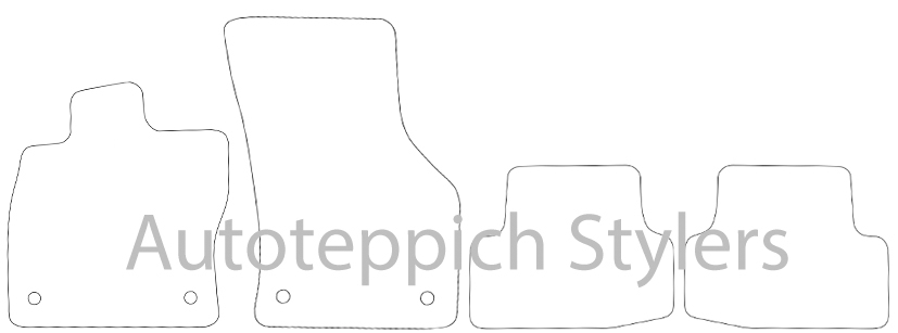 Fußmatten für Audi A3 8Y Limo / Sportback 2020- 4-teiliges Set