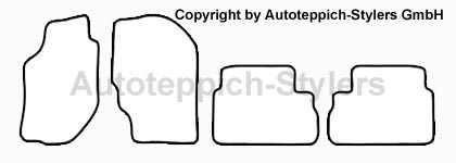 ttmuster Fussmatten Volvo 760_780_bj1986bis1994 Das Schnittmuster für Fussmatten Volvo 760_780_bj1986bis1994