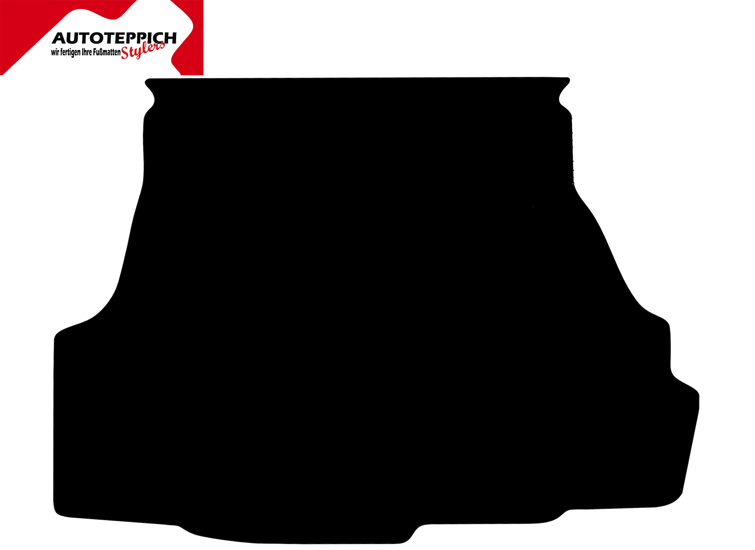 Kofferraumteppich Mazda 626 1998 Eine Kofferraummatte in schwarz für Mazda 626 1998.
