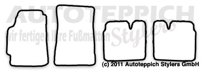 Schnittmuster Fussmatten Honda Civic 6.Gen. EJ9_1995-2001 Das Schnittmuster für Fussmatten Honda Civic 6.Gen. EJ9_1995-2001
