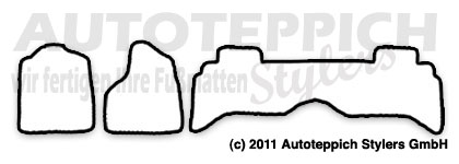 Schnittmuster Fussmatten Dodge Ram 1500 3tlg._2002-2009 Das Schnittmuster für Fussmatten Dodge Ram 1500 3tlg._2002-2009