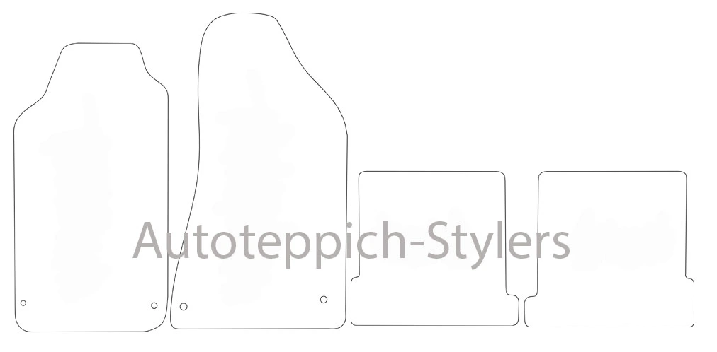 Fußmatten für Audi Quattro Coupe 20V KAT 1980-1996 4-teiliges Set