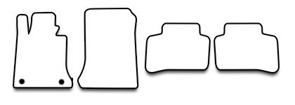 Das Schnittmuster für Fussmatten Mercedes-Benz GLK