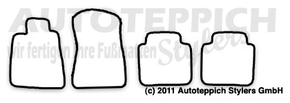 Schnittmuster Fussmatten Lexus GS 450 Hybrid_2005-2011 Das Schnittmuster für Fussmatten Lexus GS 450 Hybrid_2005-2011