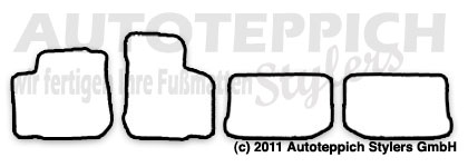 Schnittmuster Fussmatten VW NewBeetle_9C+1Y_97-10 Das Schnittmuster für Fussmatten VW NewBeetle_9C+1Y_97-10
