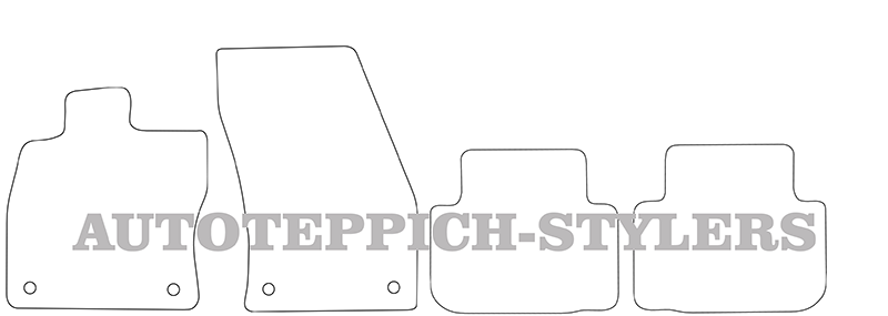 Fußmatten für VW Golf Sportsvan (Typ AUV) Baujahr 2014-2020 4-teiliges Set