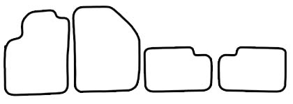 Schnittmuster Fussmatten Nissan Almera N15 1995-2000 Das Schnittmuster für Fussmatten Nissan Almera N15 1995-2000