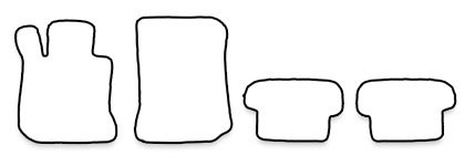 Das Schnittmuster für Fussmatten Mercedes-Benz W207 a207 Cabrio_2009-2016