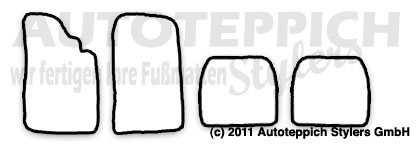 Schnittmuster Fussmatten BMW_1502_66-77 Das Schnittmuster fuer Fussmatten BMW_1502_66-77