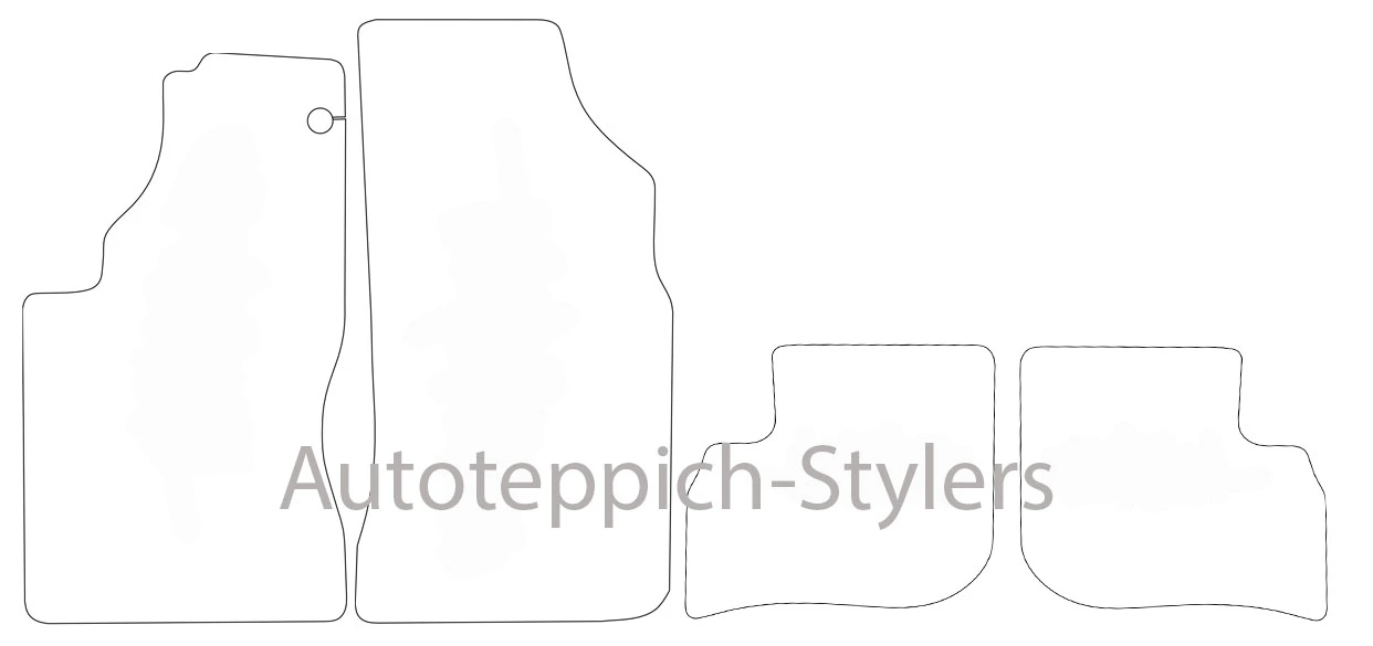 Fußmatten für Audi V8 D11/4C 1988-1994 Schalter (Kurzversion) 4-teiliges Set