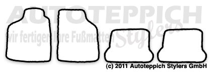 Schnittmuster Fussmatten VW Scirocco1+2_53+53B_74-81-92 Das Schnittmuster für Fussmatten VW Scirocco1+2_53+53B_74-81-92